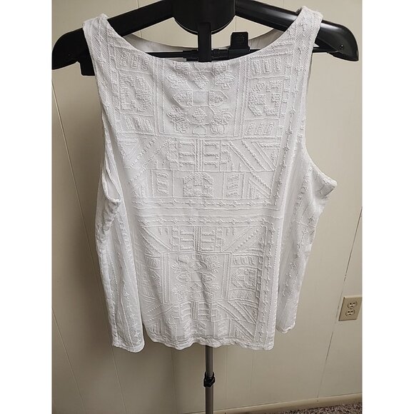 Lauren Ralph Lauren Active Boho Aztec Geometric Knit Tunic  lined Tank Top Sz L - Picture 2 of 8